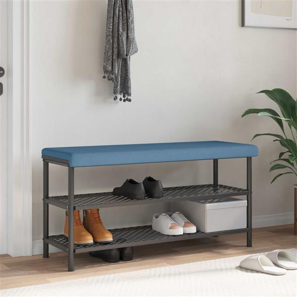 Grote foto vidaxl bankkussen corduroy blauw diepte 35 cm huis en inrichting woningdecoratie