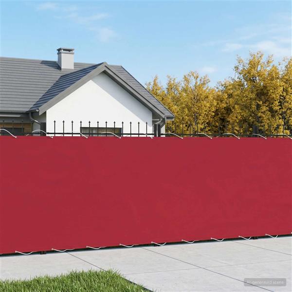 Grote foto vidaxl balkon privacy scherm 200 x 700 cm stof met pu coating rood tuin en terras overige tuin en terras
