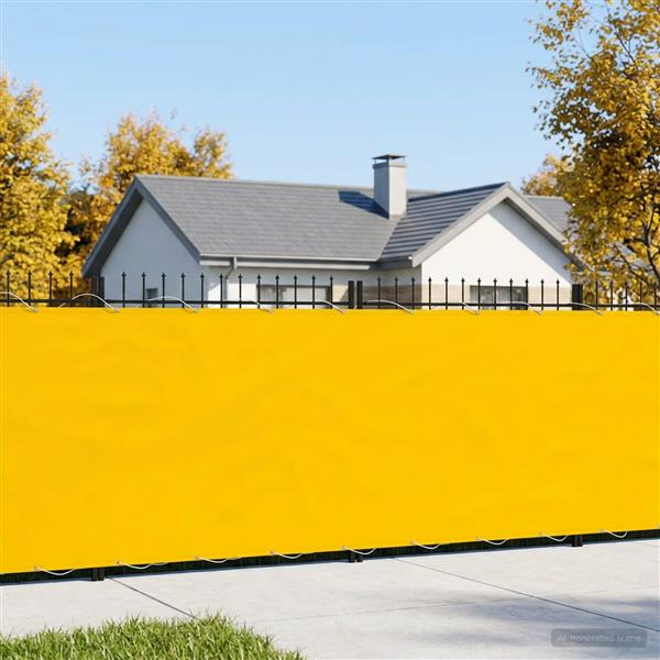 Grote foto vidaxl balkon privacy scherm 180 x 800 cm stof met pu coating geel tuin en terras overige tuin en terras