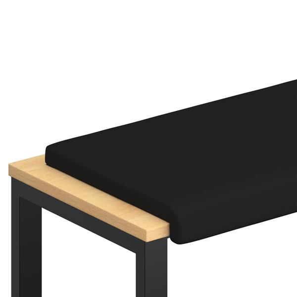 Grote foto vidaxl bankkussen kunstleer zwart diepte 35 cm huis en inrichting woningdecoratie