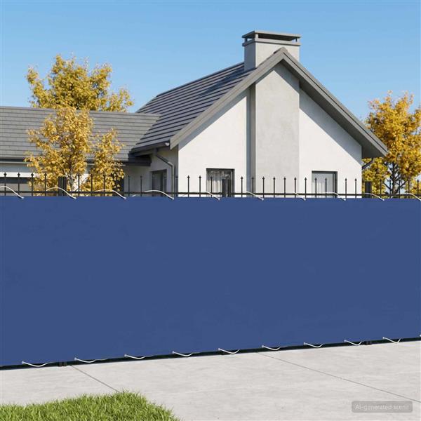 Grote foto vidaxl balkon privacy scherm 150 x 1000 cm stof met pu coating blauw tuin en terras overige tuin en terras