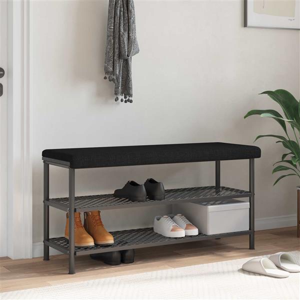 Grote foto vidaxl bankkussen stof zwart diepte 35 cm huis en inrichting woningdecoratie