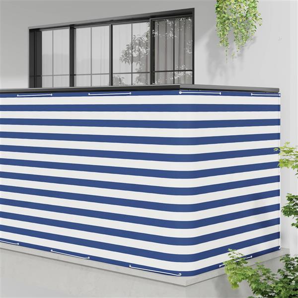 Grote foto vidaxl balkon privacy scherm 150 x 700 cm stof met pu coating tuin en terras overige tuin en terras