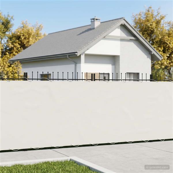 Grote foto vidaxl balkon privacy scherm 150 x 700 cm stof met pu coating wit tuin en terras overige tuin en terras