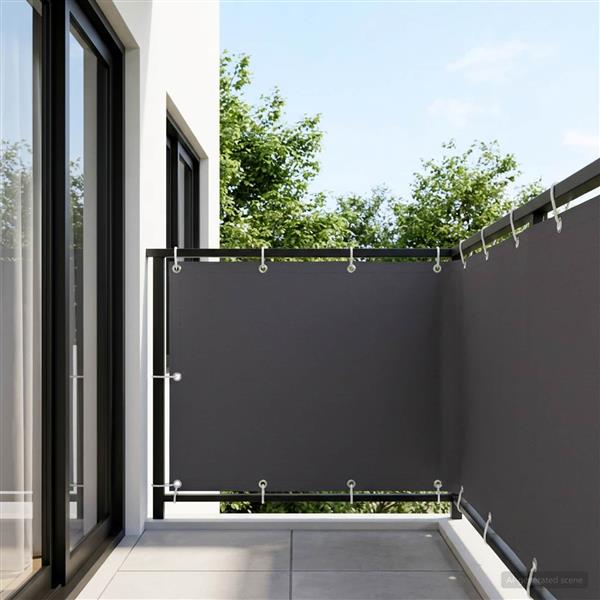 Grote foto vidaxl balkon privacy scherm 150 x 700 cm stof met pu coating tuin en terras overige tuin en terras
