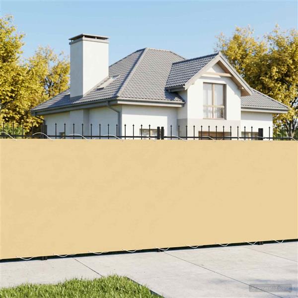 Grote foto vidaxl balkon privacy scherm 200 x 700 cm stof met pu coating zand tuin en terras overige tuin en terras