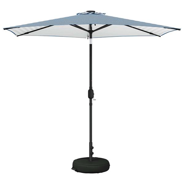 Grote foto vidaxl tuinparasol met led lampen en voet 270 x 270 cm polyester tuin en terras overige tuin en terras