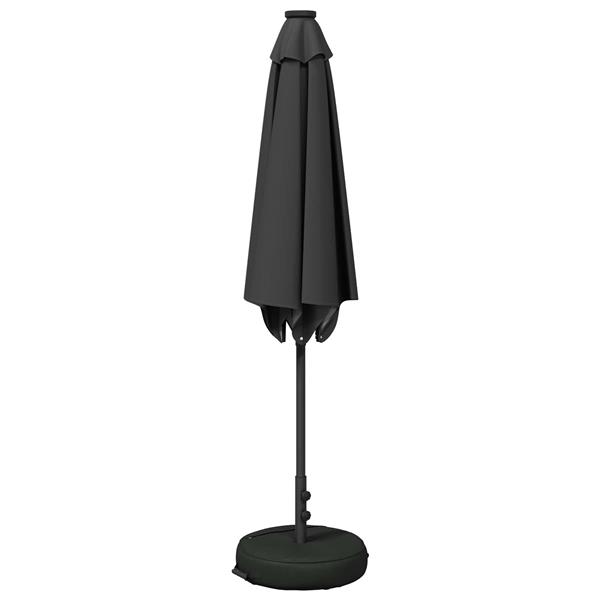 Grote foto vidaxl tuinparasol met led lampen en voet 270 x 270 cm polyester tuin en terras overige tuin en terras