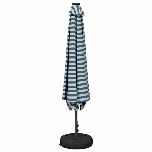 Grote foto vidaxl tuinparasol met led lampen en voet 200 x 300 cm polyester tuin en terras overige tuin en terras