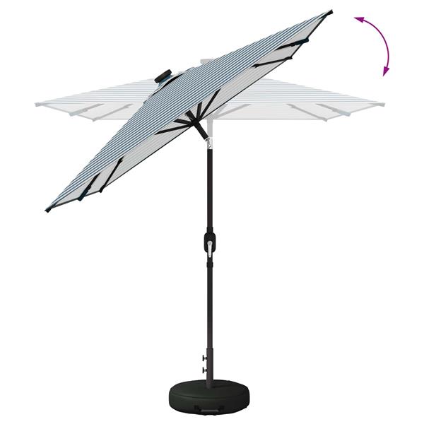 Grote foto vidaxl tuinparasol met led lampen en voet 200 x 300 cm polyester tuin en terras overige tuin en terras