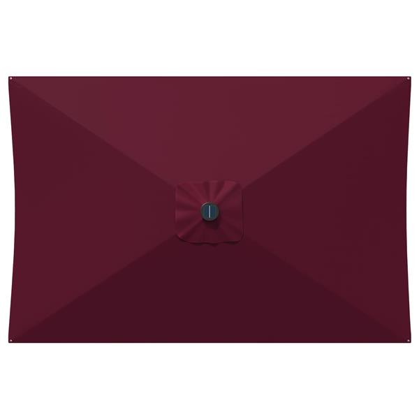 Grote foto vidaxl tuinparasol met led lampen en voet 200 x 300 cm polyester tuin en terras overige tuin en terras