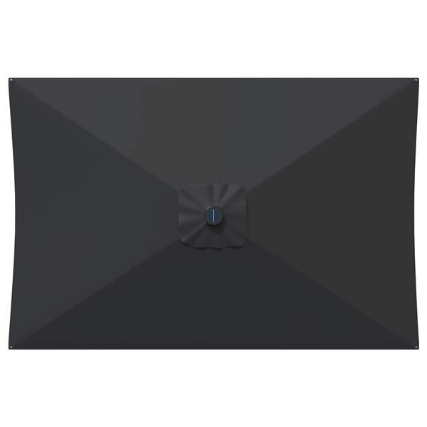 Grote foto vidaxl tuinparasol met led lampen en voet 200 x 300 cm polyester tuin en terras overige tuin en terras