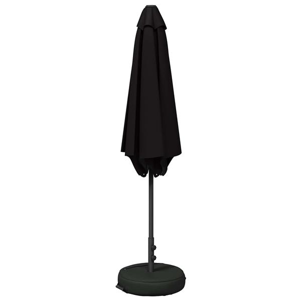 Grote foto vidaxl tuinparasol met basis 300 x 300 cm polyester rechthoekig zwart tuin en terras overige tuin en terras