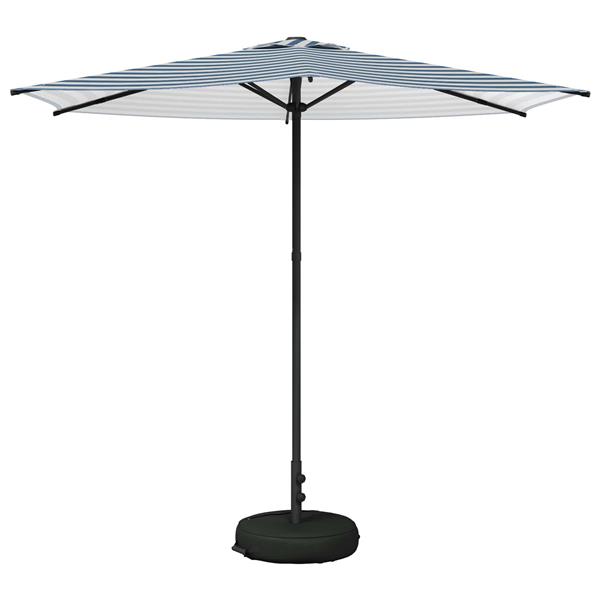 Grote foto vidaxl tuinparasol met basis 270 x 270 cm polyester rechthoekig tuin en terras overige tuin en terras