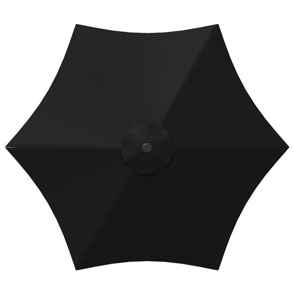 Grote foto vidaxl tuinparasol met basis 270 x 270 cm polyester rechthoekig zwart tuin en terras overige tuin en terras