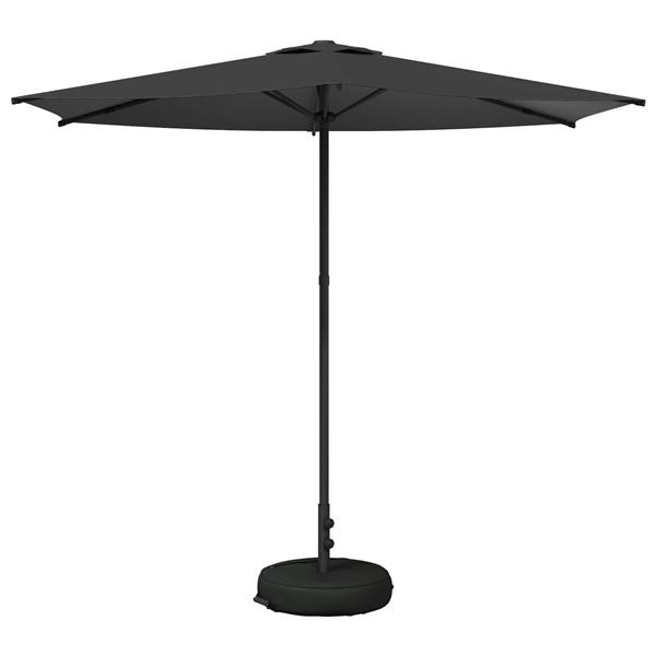 Grote foto vidaxl tuinparasol met basis 270 x 270 cm polyester rechthoekig tuin en terras overige tuin en terras