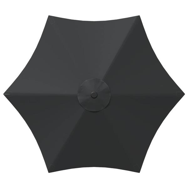 Grote foto vidaxl tuinparasol met basis 270 x 270 cm polyester rechthoekig tuin en terras overige tuin en terras