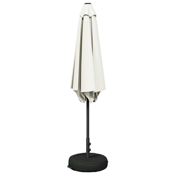 Grote foto vidaxl tuinparasol met basis 270 x 270 cm polyester rechthoekig tuin en terras overige tuin en terras