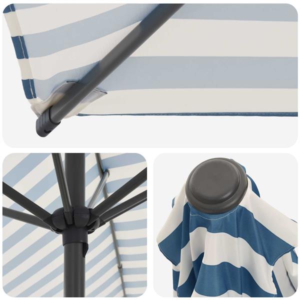 Grote foto vidaxl tuinparasol met basis 230 x 230 cm polyester rechthoekig tuin en terras overige tuin en terras