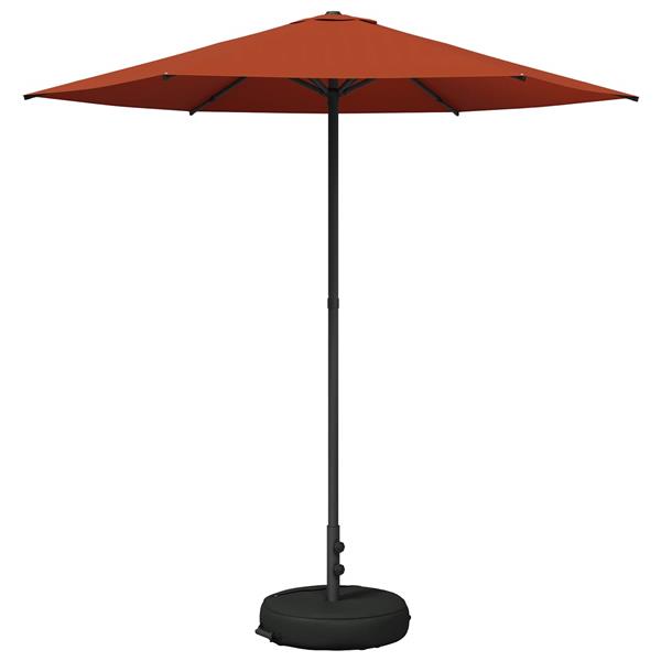 Grote foto vidaxl tuinparasol met basis 230 x 230 cm polyester rechthoekig tuin en terras overige tuin en terras