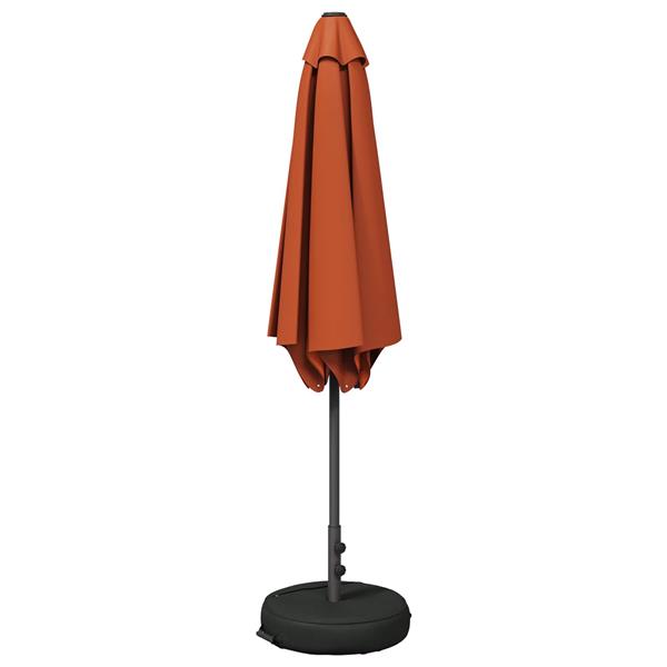Grote foto vidaxl tuinparasol met basis 230 x 230 cm polyester rechthoekig tuin en terras overige tuin en terras