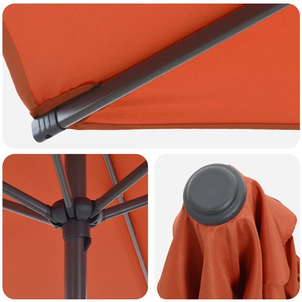 Grote foto vidaxl tuinparasol met basis 230 x 230 cm polyester rechthoekig tuin en terras overige tuin en terras