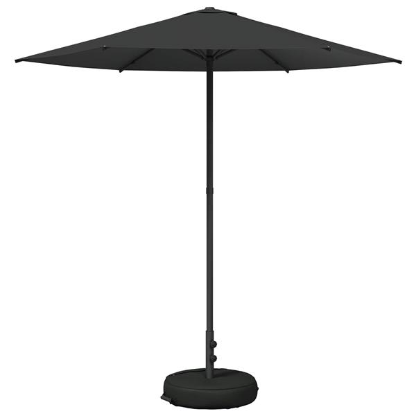 Grote foto vidaxl tuinparasol met basis 230 x 230 cm polyester rechthoekig tuin en terras overige tuin en terras