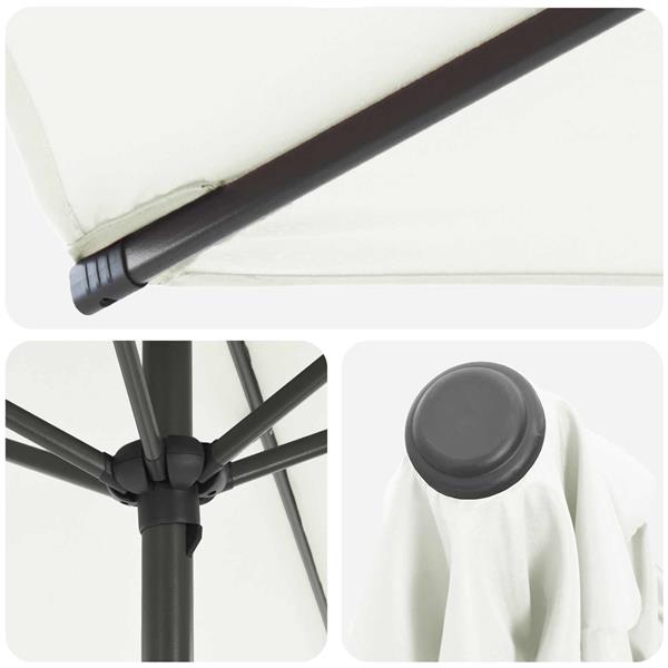 Grote foto vidaxl tuinparasol met basis 230 x 230 cm polyester rechthoekig tuin en terras overige tuin en terras