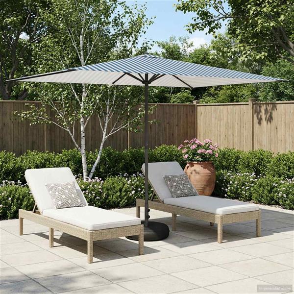 Grote foto vidaxl tuinparasol met basis 200 x 300 cm polyester rechthoekig tuin en terras overige tuin en terras