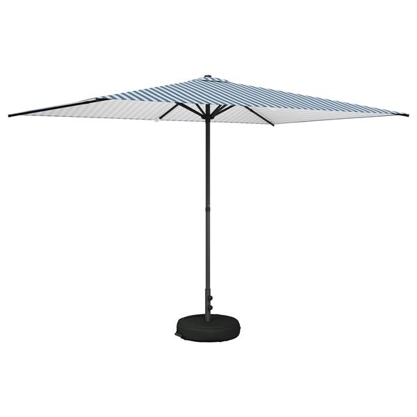 Grote foto vidaxl tuinparasol met basis 200 x 300 cm polyester rechthoekig tuin en terras overige tuin en terras