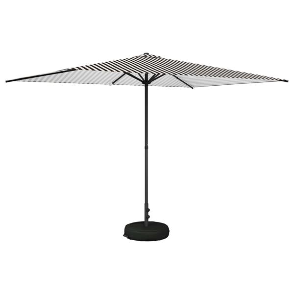 Grote foto vidaxl tuinparasol met basis 200 x 300 cm polyester rechthoekig tuin en terras overige tuin en terras