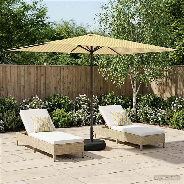 Grote foto vidaxl tuinparasol met basis 200 x 300 cm polyester rechthoekig tuin en terras overige tuin en terras