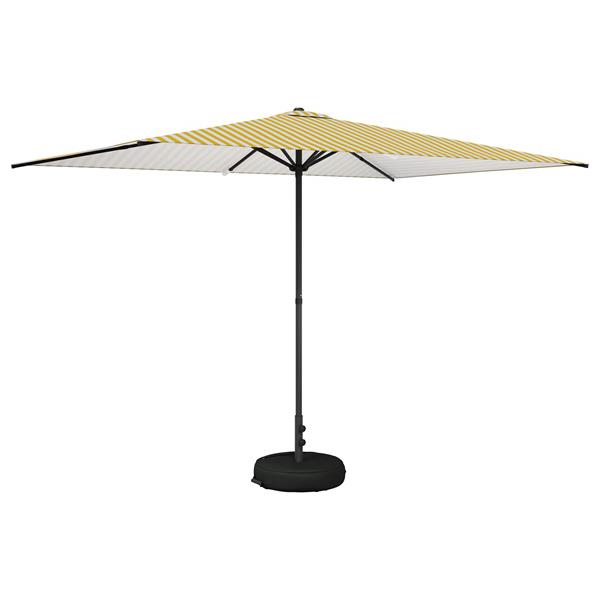 Grote foto vidaxl tuinparasol met basis 200 x 300 cm polyester rechthoekig tuin en terras overige tuin en terras