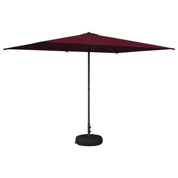Grote foto vidaxl tuinparasol met basis 200 x 300 cm polyester rechthoekig tuin en terras overige tuin en terras
