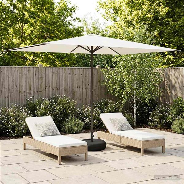 Grote foto vidaxl tuinparasol met basis 200 x 300 cm polyester rechthoekig tuin en terras overige tuin en terras