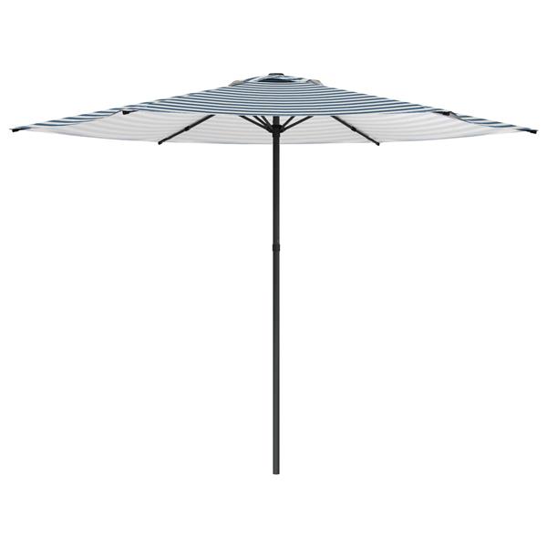 Grote foto vidaxl tuinparasol 300 x 300 cm polyester rechthoekig blauw en wit tuin en terras overige tuin en terras