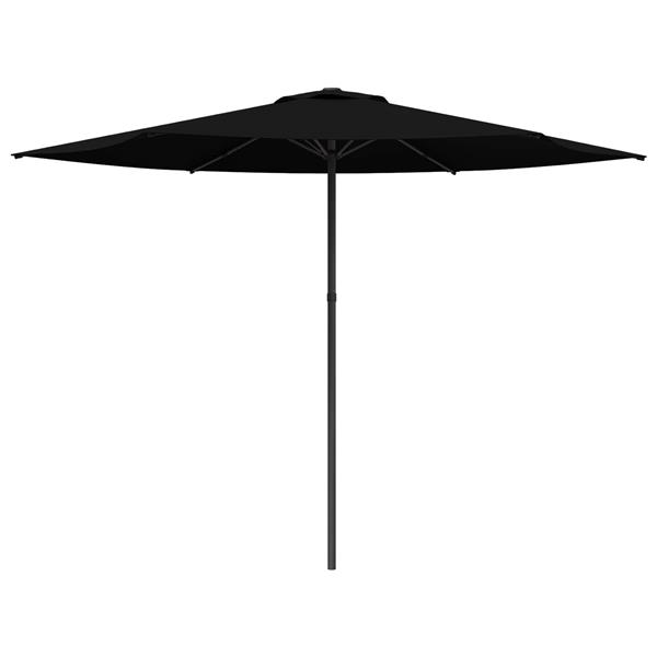 Grote foto vidaxl tuinparasol 300 x 300 cm polyester rechthoekig zwart tuin en terras overige tuin en terras