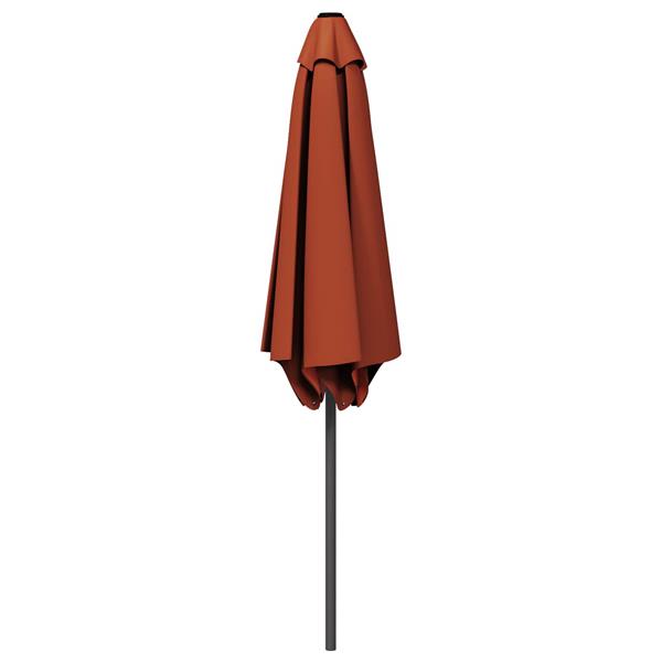 Grote foto vidaxl tuinparasol 300 x 300 cm polyester rechthoekig terracotta tuin en terras overige tuin en terras