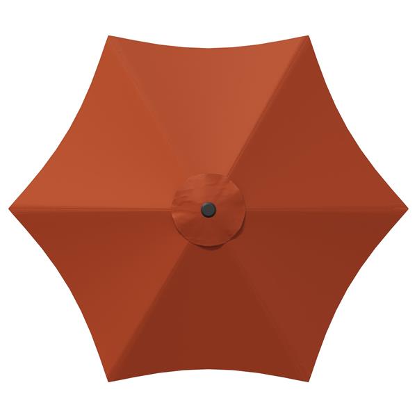 Grote foto vidaxl tuinparasol 300 x 300 cm polyester rechthoekig terracotta tuin en terras overige tuin en terras