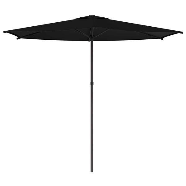 Grote foto vidaxl tuinparasol 270 x 270 cm polyester rechthoekig zwart tuin en terras overige tuin en terras