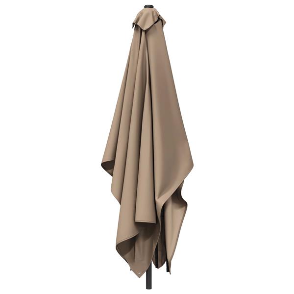 Grote foto vidaxl tuinparasol 200 x 300 cm polyester rechthoekig taupe tuin en terras overige tuin en terras