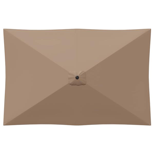 Grote foto vidaxl tuinparasol 200 x 300 cm polyester rechthoekig taupe tuin en terras overige tuin en terras