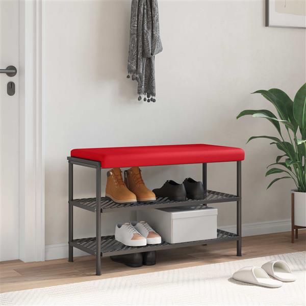 Grote foto vidaxl bankkussen kunstleer rood diepte 35 cm huis en inrichting woningdecoratie