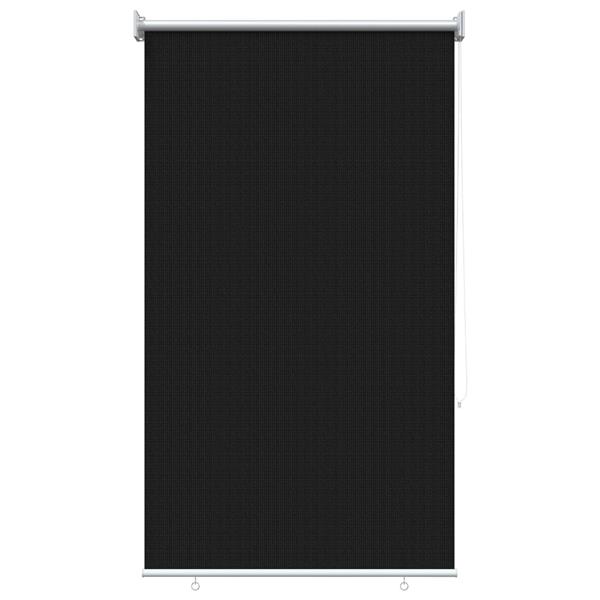 Grote foto vidaxl buitenrolgordijn 90 uv blok zwart 80 x 140 cm hdpe huis en inrichting gordijnen en lamellen