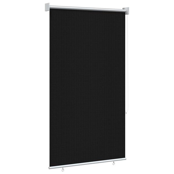 Grote foto vidaxl buitenrolgordijn 90 uv blok zwart 80 x 140 cm hdpe huis en inrichting gordijnen en lamellen