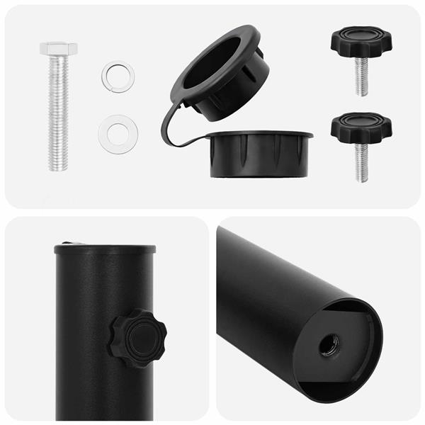 Grote foto vidaxl parasol basisbuis 0.6 kg zwart ijzer for 40 50 mm pole tuin en terras overige tuin en terras