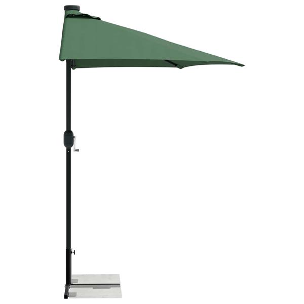 Grote foto vidaxl half parasol basis frame zwart staal for 32 38 mm pole tuin en terras overige tuin en terras