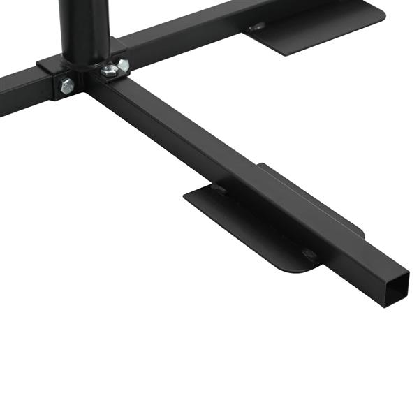 Grote foto vidaxl half parasol basis frame zwart staal for 32 38 mm pole tuin en terras overige tuin en terras