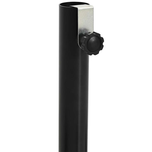 Grote foto vidaxl half parasol basis frame zwart staal for 32 38 mm pole tuin en terras overige tuin en terras