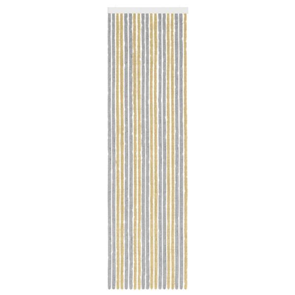 Grote foto vidaxl insecten gordijn chenille grijs en beige 56 x 200 cm 100 pp doe het zelf en verbouw deuren en horren